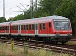 Mitzieher auf OstseeExpress nach Stralsund / Zusatz RE mit Steuerwagen am Zugschluss - 05.07.2020 - durch Anklam Höhe Bü Bluthslusterstrasse.