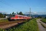 111 194 hinten an RE7 18768 (Freudenstadt - Ludwigshafen (Rh) Hbf) am 12.09.2021 bei Bad Rotenfels.