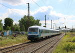 D-GfF 50 80 80-34 110-2 Bnrbdzf 480.1 als RB 31947 von Saalfeld (S) nach Halle (S) Hbf, am 01.06.2022 in Naumburg (S) Hbf. Dies ist ein, im Auftrag von Abellio Rail Mitteldeutschland, für 3 Monate verkehrender Ersatzzug.
