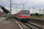 HSL 185 601-2  Nightrider  erreicht mit WFL-Ersatzzug der Linie RE10b von Heilbronn nach Mannheim den Bahnhof Neckarsulm.
