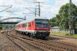 Nachschuss auf den WFL-Steuerwagen Bnrbdzf 483.2 (D-WFL 50 80 80-34 309-0 Bnrbdzf 483.2) am 25.6.2022 in der Einfahrt zum Bahnhof Saalfeld/Saale.