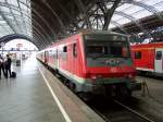 Ein Steuerwagen eines RE in Leipziger Hbf