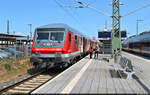 Bnrbdzf 483.2 (50 80 80-34 309-0 D-DB) steht als Zubringer zum Orientrot-Treffen in Lutherstadt Wittenberg Hbf auf Gleis 5.