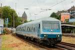 GfF Wittenberger Steuerwagen mit RE13 Ersatzzug  Maas-Wupper-Express  in Wuppertal, Juli 2025.