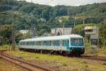 GfF Wittenberger Steuerwagen mit RE13 Ersatzzug  Maas-Wupper-Express  in Wuppertal, Juli 2025.