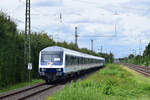 Steuerwagen vorraus schiebt 185 061-5 ihren EM Sonderzug durch Angermund in Richtung Düsseldorf.

Angermund 07.07.2024