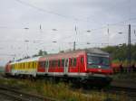 Wittenberger Steuerwagen mit Mezug,im Schub die 120 502 ,fhrt
auf S-Bahn-Gleis in Bochum Ehrenfeld Richtung Bochum.(09.10.2008)