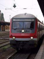 Einfahrt des RE 36109 (Aschersleben - Dessau) in den Bahnhof K�then.