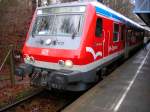 Steuerwagen des SCHLESWIG-HOLSTEIN EXPRESSES in Flensburg. Die  Steuerwagen haben Namen der greren Stdte an der Strecke: Rendsburg, Flensburg und Neumnster. Dieser Steuerwagen trgt den Namen der Stadt an dem Kanal mit der schnen Hochbrcke.