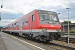 Am 12.8.2011 steht ein Wittenberger Steuerwagen als RE nach Mnchen Hbf in Freilassing.