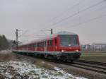 Am 12.02.13 fhrt eine N-Wagen Garnitur, Vorraus mit einem Wittenberger Kopf als RE zwischen Stuttgart und Aalen. Eingefangen kurz hinter Beutelsbach. Gre an den TF!