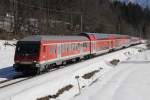 Die 111 023-8 mit RB von Innsbruck nach Mnchen durch Klais am 03.03.2013 Gre zurck ^^