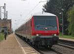 Weil es so schn war gab es noch eine 111er: Aber zuerst mal der Steuerwagen mit Wittenberger Kopf und der Betriebsnummer D-DB 50 80 80-35 154-9 als RB nach Offenburg bei der Ausfahrt in Kenzingen.