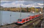 IRE4223 aus Stuttgart erreicht die Insel im Bodensee.