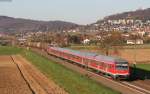 RB 15363 (Frankfurt(Main)Hbf-Heidelberg Hbf) mit Schublok 111 197-0 bei Heddesheim 20.3.14