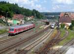 Eine Regionalbahn nach Bamberg verlässt am 24.