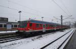 Hier eine RB77 (RB21119) von Kiel Hbf. nach Neumünster, bei der Ausfahrt am 23.1.2016 aus Kiel Hbf. Zuglok war 112 173-0.