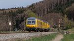 Messzug im April 2016 geschoben von 218 477 bei Roßberg.