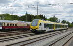 Bahnfahren früher und heute am 10.07.2022 im Bahnhof Crailsheim