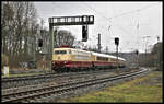 Am 26.3.2023 kam mal wieder der AKE Rheingold über die Rollbahn nach Hamburg.