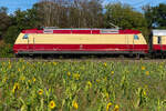 Rheingold 101 001 mit den passenden Wagen gibt sich mal wieder die Ehre am 27.09.26 bei Eglharting.
