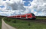 Der neue München-Nürnberg-Express gebildet aus Skoda-Doppelstockwagen und BR102 verkehrt auf dem RE1 von München über Ingolstadt nach Nürnberg.