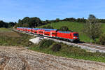 Bei Fahlenbach verlangsamte der München-Nürnberg-Express RE 4023 bereits seine Fahrt, um am nahegelegenen Bahnhof Rohrbach den planmäßigen Halt einzulegen.