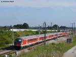 RE 4019 als Mnchen-Nrnberg Express bei der Einfahrt in Allersberg (Rothsee), 20.08.2010