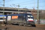 ES 64 U2-036(182 536-3) mit HKX 1807 von Kln Hbf nach Hamburg-Altona bei der Einfahrt in Hamburg-Harburg.17.01.2015