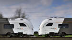 Disiro, RRX 462 079 & 044 als RE4 auf dem Bahndamm kurz vor Lindern am 23.3.21 mitgezogen auf der KBS 485