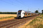 Deutschland
Triebz�gen 462081+462050 von NationalExpress RE6 nach K�ln/Bonn Flughafen, umgeleitet wegen Sperrung D�sseldord Hbf, in B�singhoven
29/7/2026