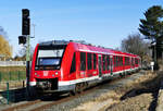 620 545 - S23 nach Bonn bei der Ausfahrt vom Bf Meckenheim - 25.02.2018