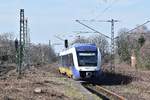648 368 fährt als RB36 nach Oberhausen in Meiderich Süd ein.

Duisburg Meiderich 20.02.2021