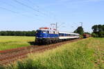 Deutschland 
Lok 110 448 von TRI zieht einem Personenzug RB37 Krefeld - Neuss, in B�singhoven 
28/5/2026