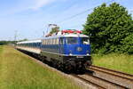 Deutschland 
Lok 110 448 von TRI zieht einem Personenzug RB37 Krefeld - Neuss, in Kaarst Broicherseite 
28/5/2026