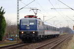TRI E11 112 als RB 37 nach Neuss am BÜ km 46,368 bei Meerbusch 27.1.2026