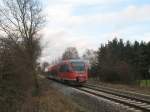 Die Baumbergebahn nach Mnster in der Coesfelder Bauernschaft Gaupel.