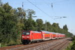 NRW Express mit 146 275 auf der Fahrt von Aachen Hbf nach Hamm (Westf) in Düsseldorf Garath.