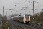 462 012 und 462 078 (national express) als RRX auf der Linie RE1 Richtung Hamm Hbf in Essen Frohnhausen, 25. November 2025