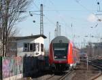 RE1  NRW-Express  (10112) aus Hamm mit Schublok 146 029 bei der Einfahrt in Aachen Rothe-Erde hier auf Hhe des ehem.