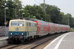 DB 111 174-9 als RE 3 nach Hamm(Westfl.) Ersatzzug für die Eurobahn in Castrop-Rauxel 22.7.2021