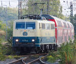 111 174 von DB Gebrauchtzug fährt mit dem RE3 Ersatzzug von TRI in Hamm ein.