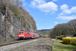 111 118 mit RE 10418 (Dortmund Hbf - Aachen Hbf) am 29.03.2019 in Ennepetal