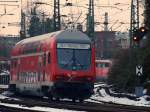 Nachschu auf den RE4 gezogen von 111 151-7 am 03.02.2010 bei der Ausfahrt aus Aachen West.