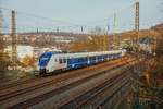 Nationalexpress 442 355 als RE7 in Wuppertal Sonnborn, am 28.12.2019.