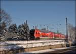 RE7 (RE 29719)  Rhein-MNSTERLAND-Express  ist bei Westhofen nach Krefeld unterwegs.