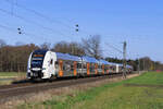 RE11 Richtung Düsseldorf Hbf, auf Grund einer Signalstörung zwischen Hamm und Kamen, hier umgeleitet in Hamm Pelkum, 18. März 2026