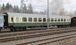 Der D-MDV 50 80 21-15 001-8 Bmp 591 war am 10.04.2026 in Weimar hinter der SBB Historic B 3/4 1367 eingereiht, die von der DLW Meiningen 202 563-3 von Meiningen zum Dampfloktreffen nach Dresden