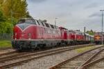 D-MEH 220 033-5, D-MEH 212 079-8 und D-AIX 218 208-7 zogen am 19.09.2026 zum Tag der Schiene 2026 einen der Pendelz�ge zwischen dem Nordic Rail Service und dem Konstinkai/Konstinbahnhof (ALKO).