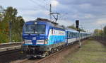 ČD - České dráhy a.s., Praha [CZ] mit der ELL Vectron  193 291  [Name: Linda]  [NVR-Nummer: 91 80 6193 291-2 D-ELOC] und EC aus Prag Richtung Hamburg am 25.10.19 Durchfahrt Bf. Berlin-Jungfernheide Richtung Spandau 